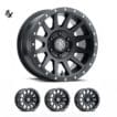 BRONCO (17x8.50) 4x COMPRESSION TITANIUM 6x5.5" (0 OFFSET)