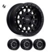 Prado 250 (18X9) 4x MATT BLACK ASSAULT WHEELS (6/139) +25 OFFSET