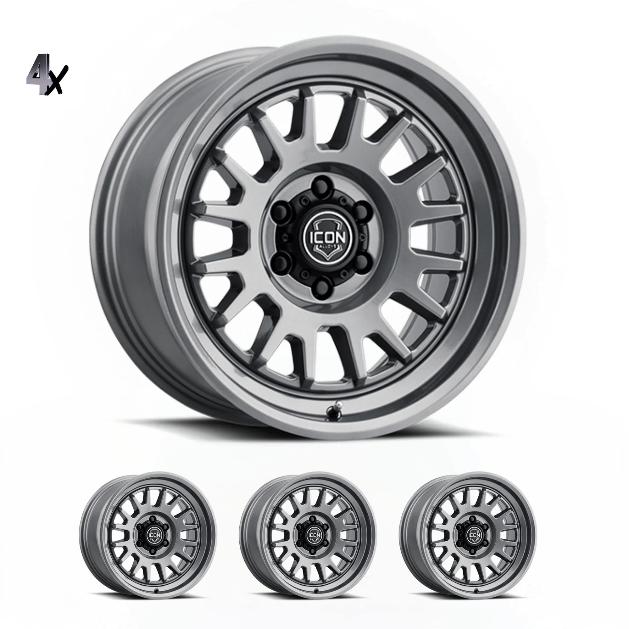 SILVERADO/SUBURBAN/SIERRA 1500 (17×8.5) 4x ANZA GUN METAL 6×5.5 (0 OFFSET)