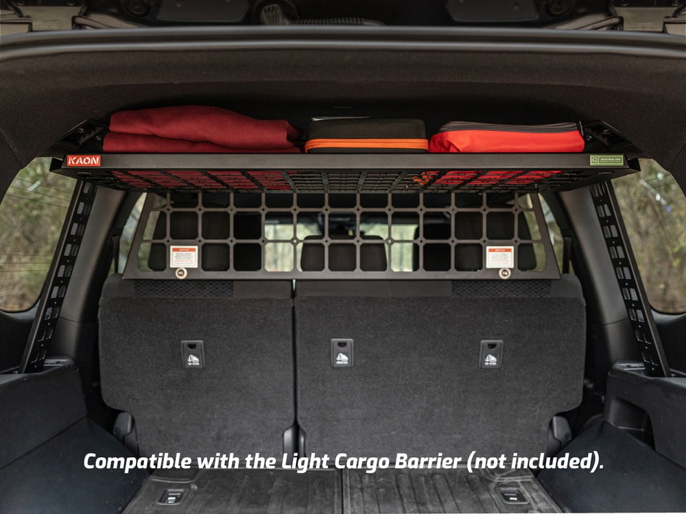 Standalone Rear Roof Shelf to suit Toyota LandCruiser LC300 [Large Side Molle Panels]