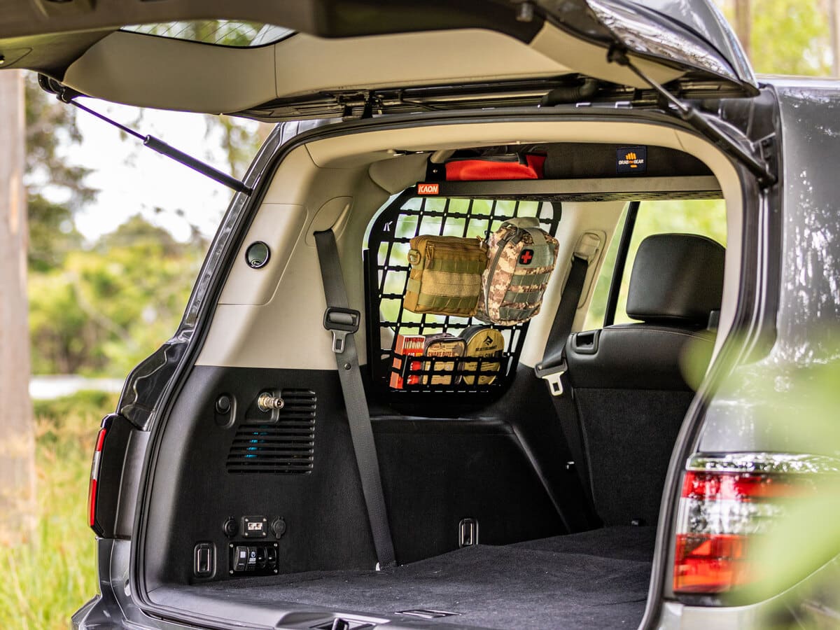 Standalone Rear Roof Shelf to suit Nissan Patrol Y62 [Large Side Molle Panels]