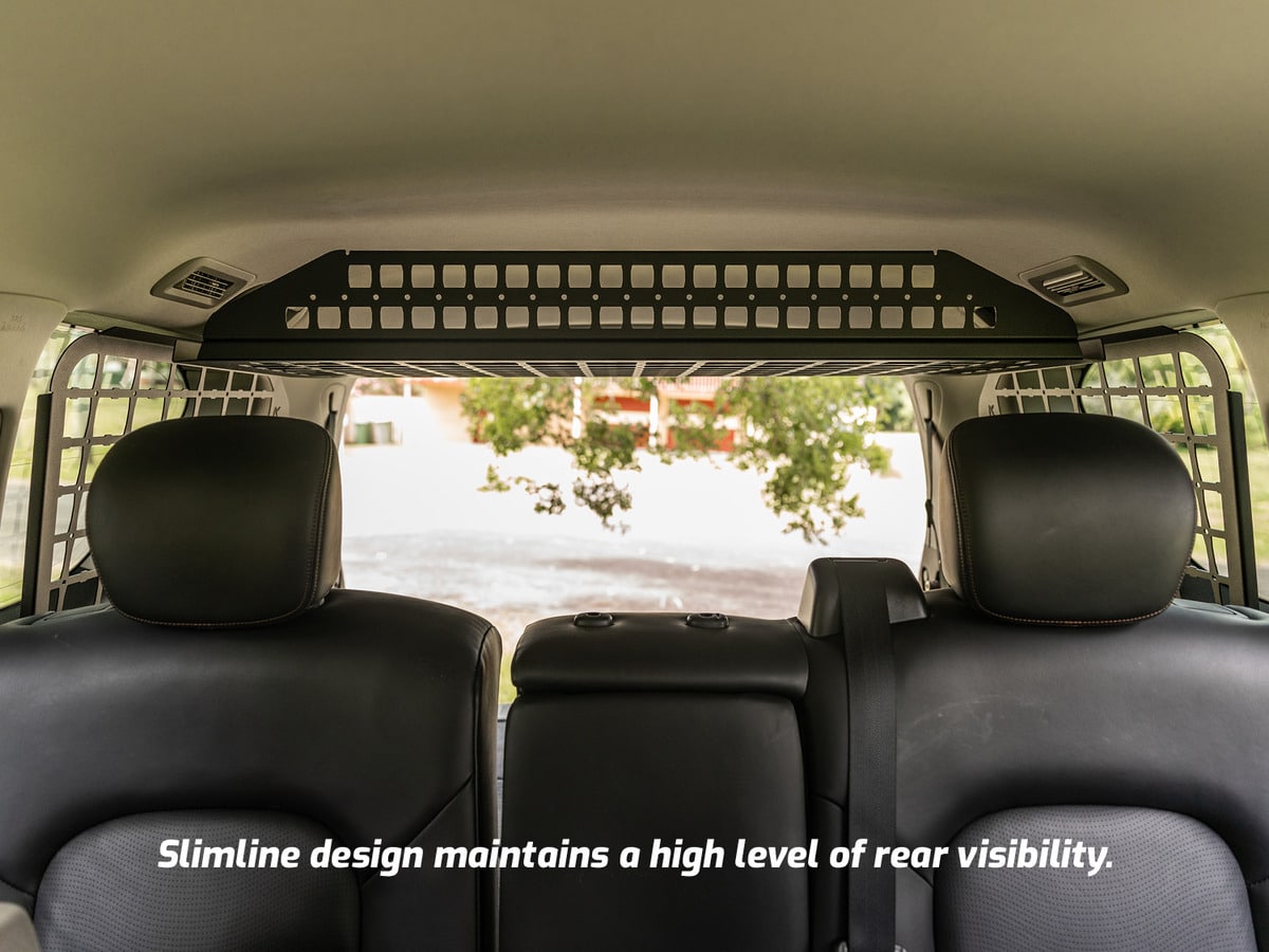 Standalone Rear Roof Shelf to suit Nissan Patrol Y62 [Large Side Molle Panels]