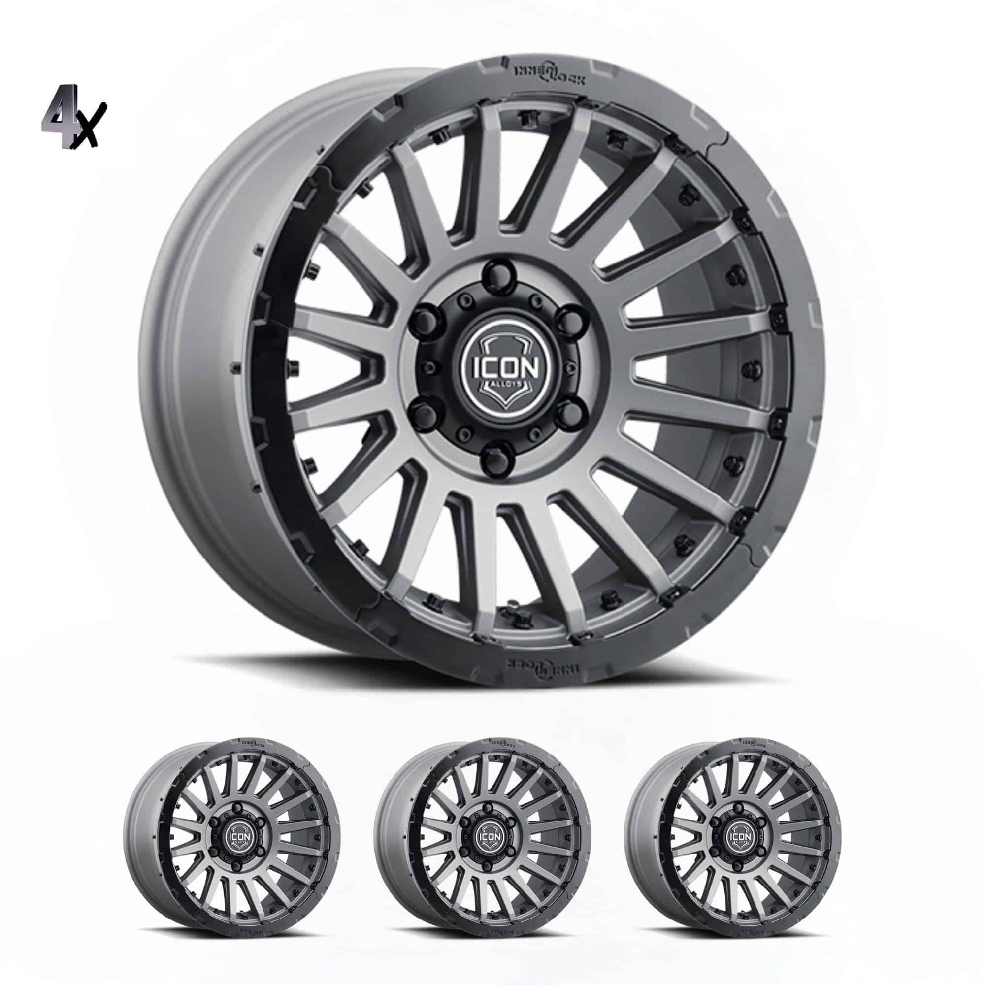 LC300 (17×8.5) 4x RECON PRO CHARCOAL 6×5.5 +25 OFFSET