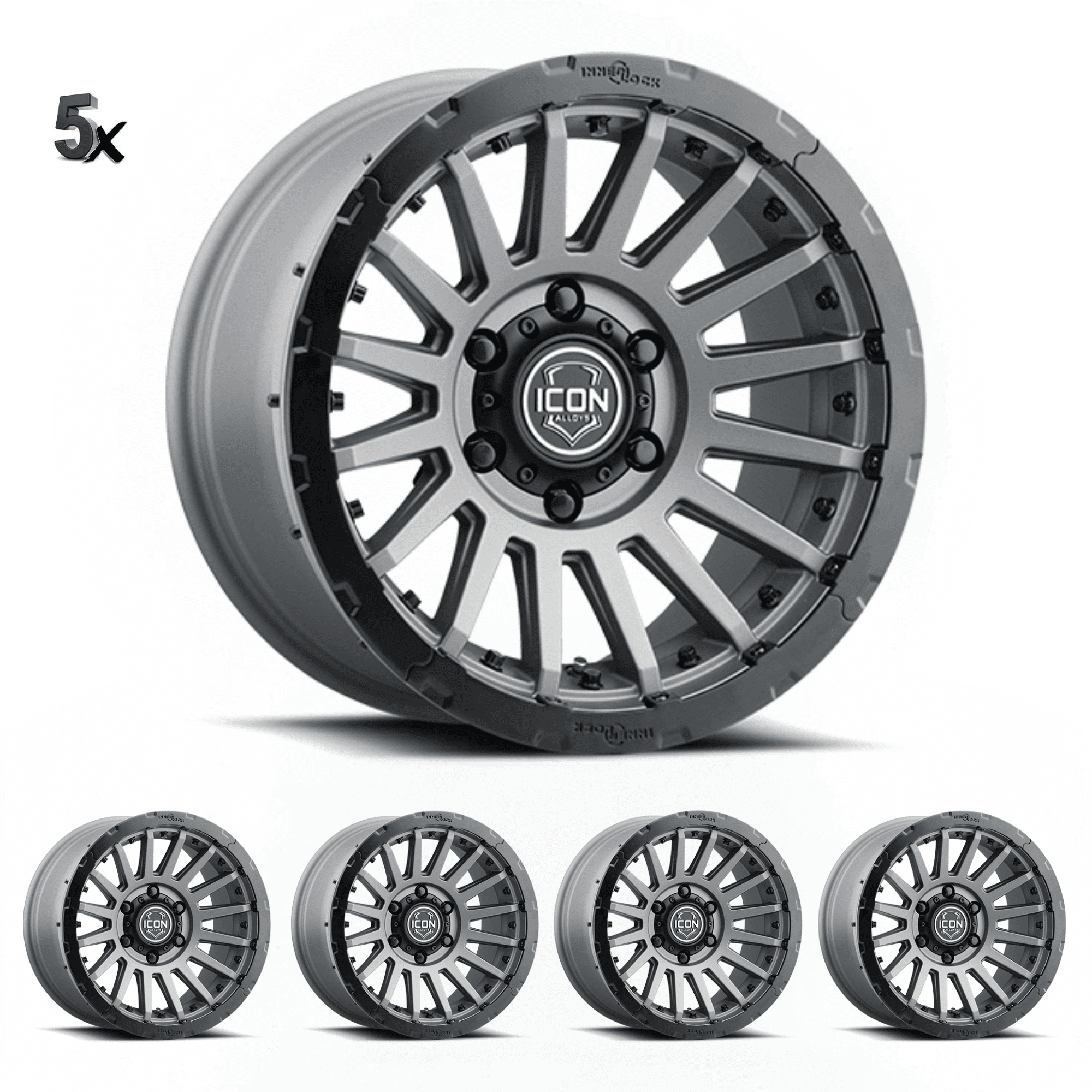 Y61 (17×8.5) 5x RECON PRO CHARCOAL 6×5.5″ (0 OFFSET)