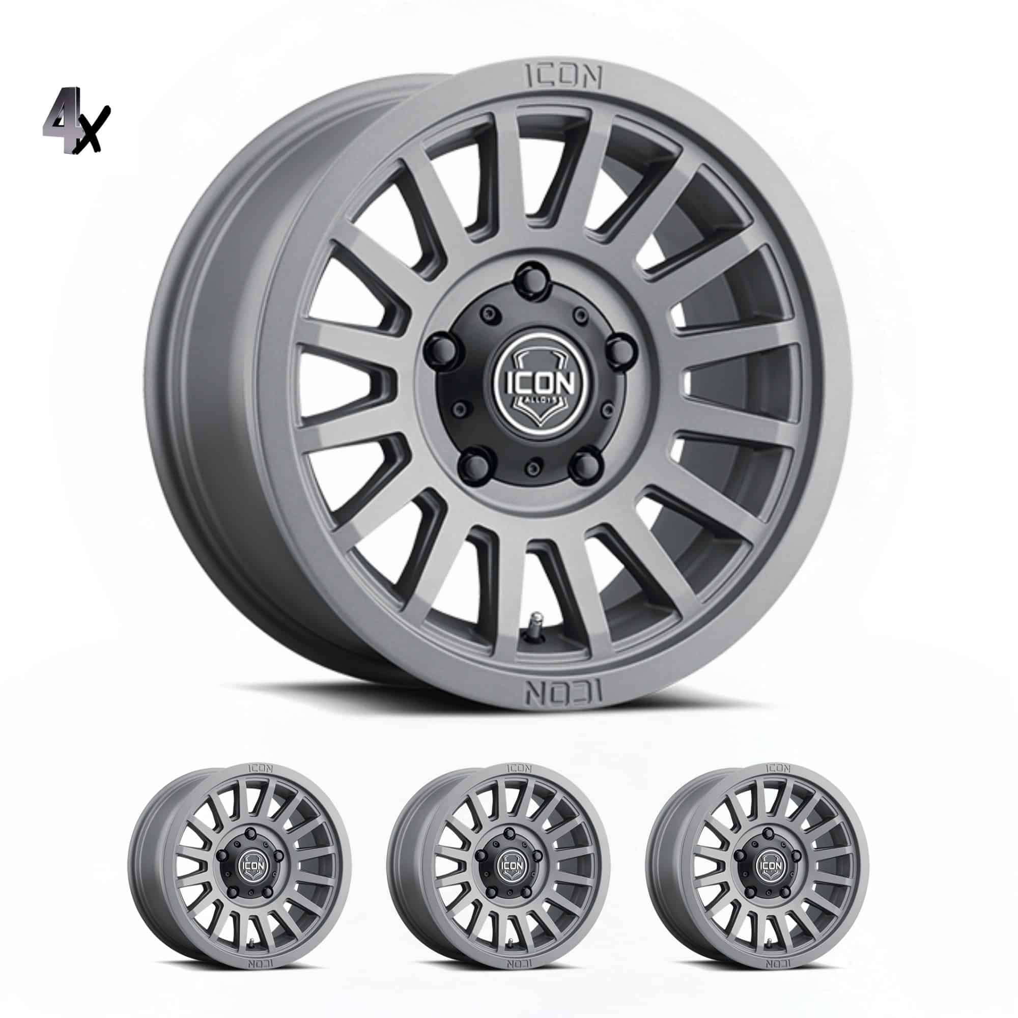 LC300 (17×8.5) 4x RECON SLX CHARCOAL 6×5.5 +25 OFFSET