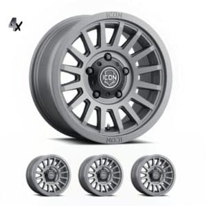 SILVERADO/SUBURBAN/SIERRA 1500 (17×8.5) 4x NUEVO SATIN BLACK 6×5.5 (0 OFFSET)