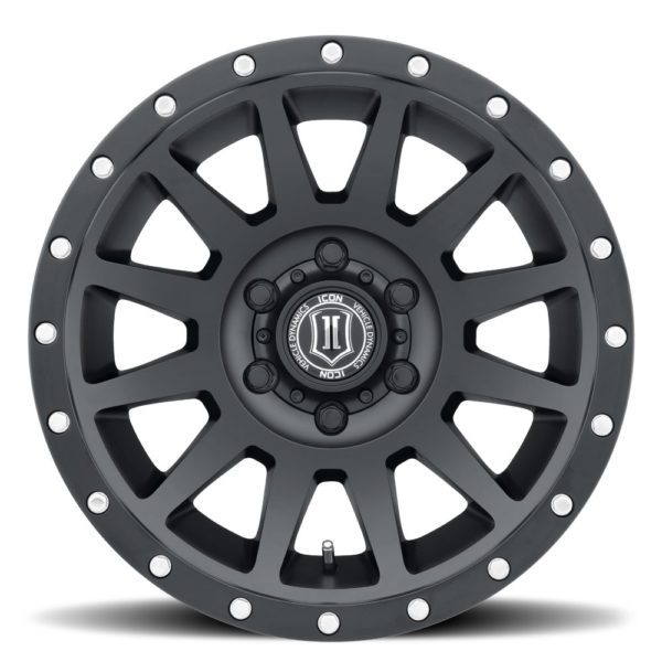 SILVERADO/SUBURBAN/SIERRA 1500 (17×8.50) 4x COMPRESSION SATIN BLACK 6×5.5″ (0 OFFSET)